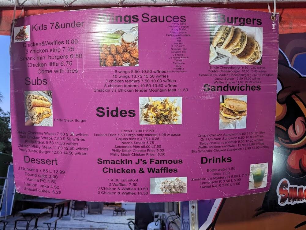 Smackin J's Menu image 1